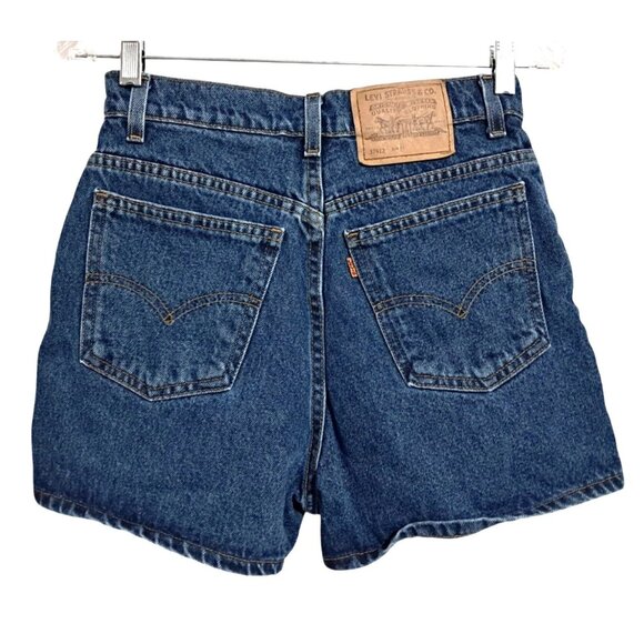 Vintage 90s Levis 912 Orane Tab High Waist Denim Shorts Size 9 Made in USA Perfe - Picture 1 of 9